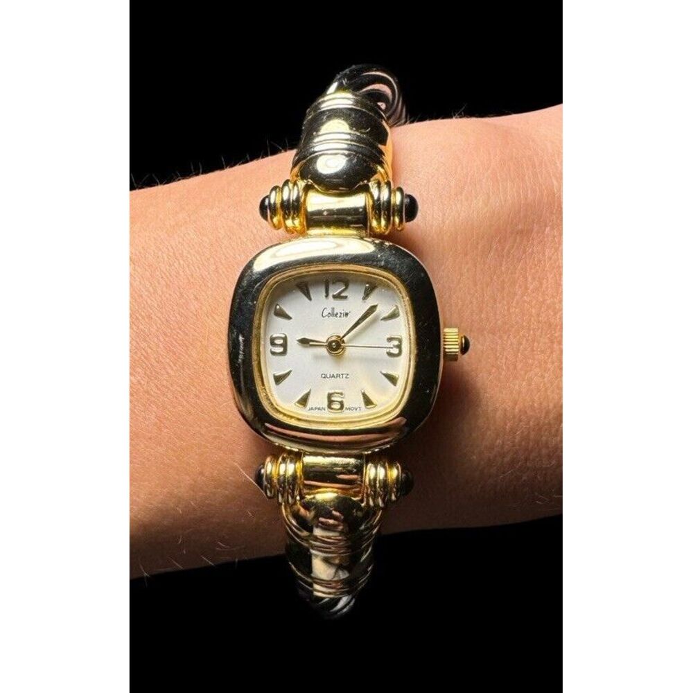 Vintage Collezie Women's Silver Toned watch With Gold Accents Costume Jewelry
